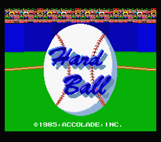 Hardball title screen for MSX2